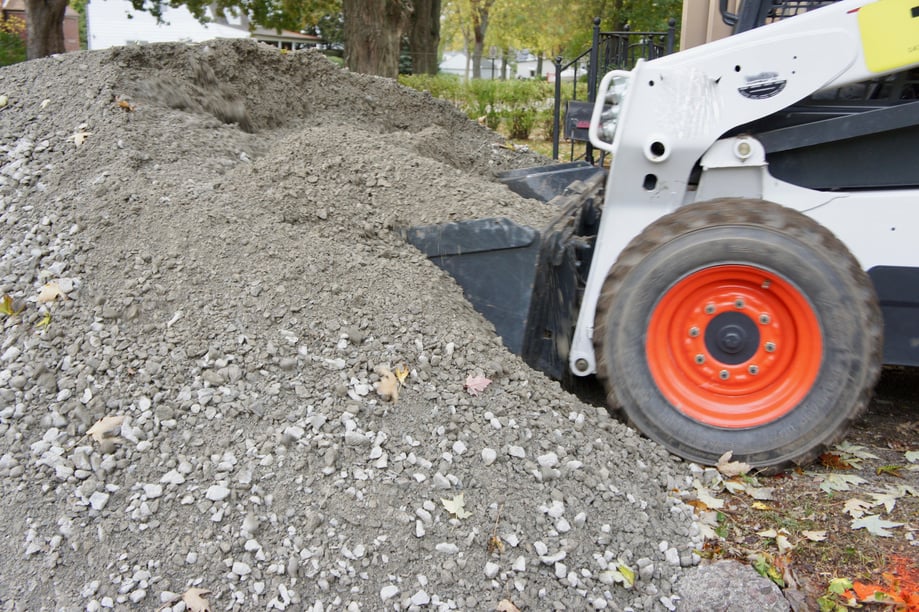 Lading Gravel with a Skid-Steer